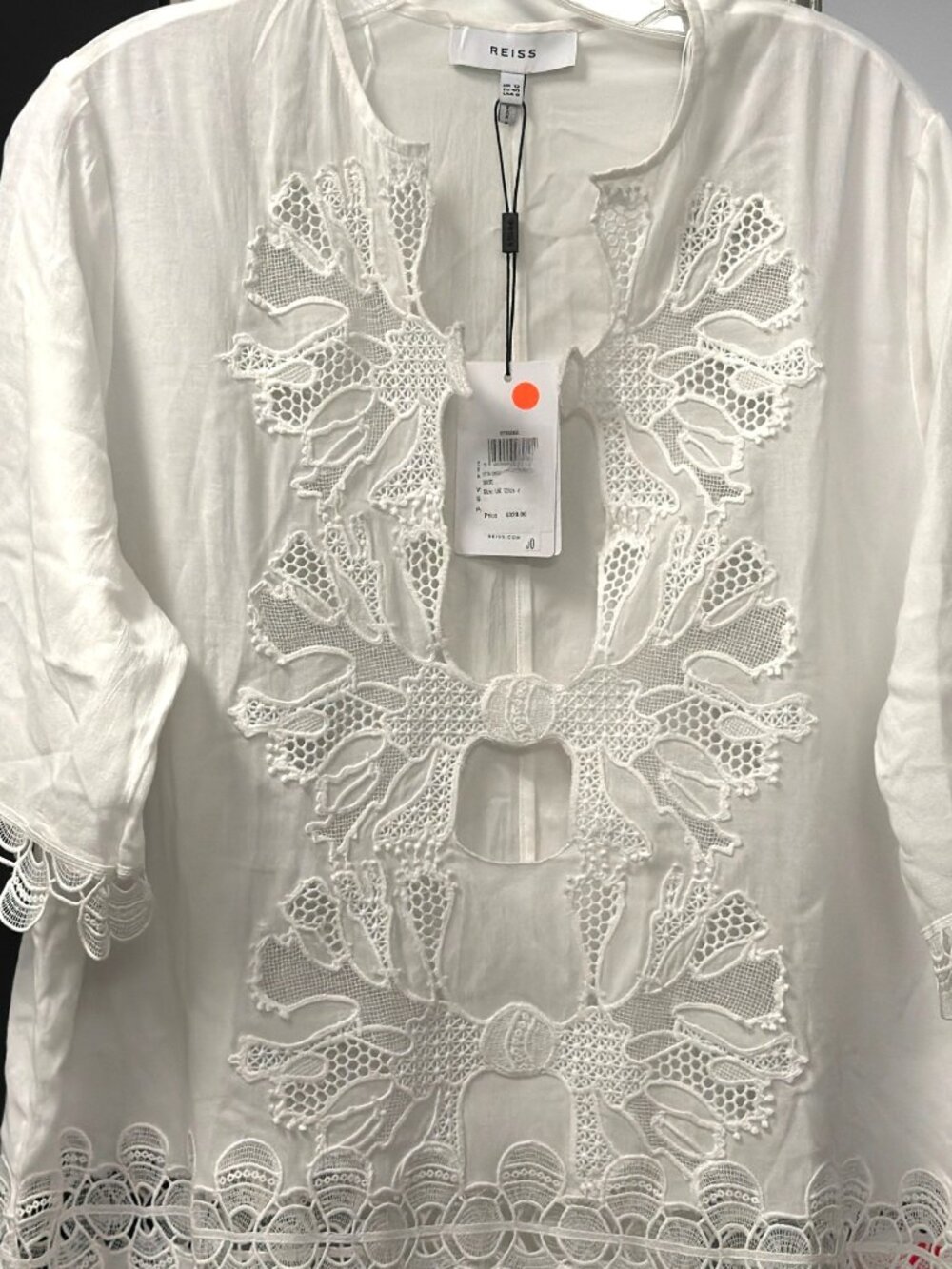 Reiss Etta Embroidered Coverup Swimwear Beach Dress Size 8 New - Picture 6 of 9